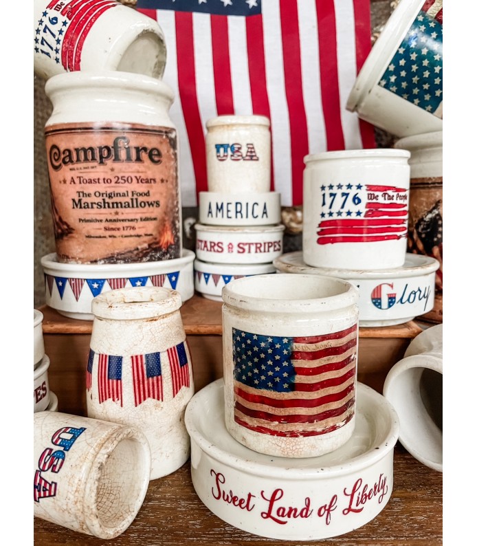 CUSTOM ORDER for Dyann B- Reserved - Ironstone/Patriotic Collection